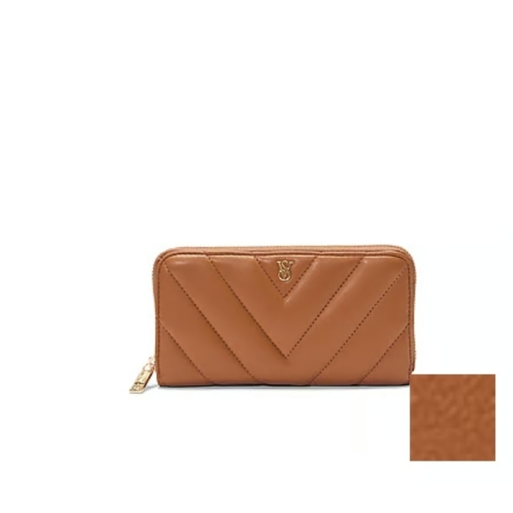 Victoria's Secret Brown Quilted Wallet